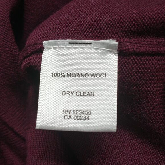 Lord & Taylor Extra Fine 100%Merino Wool Sweater Womens M Burgundy Purple Luxury - Picture 8 of 8